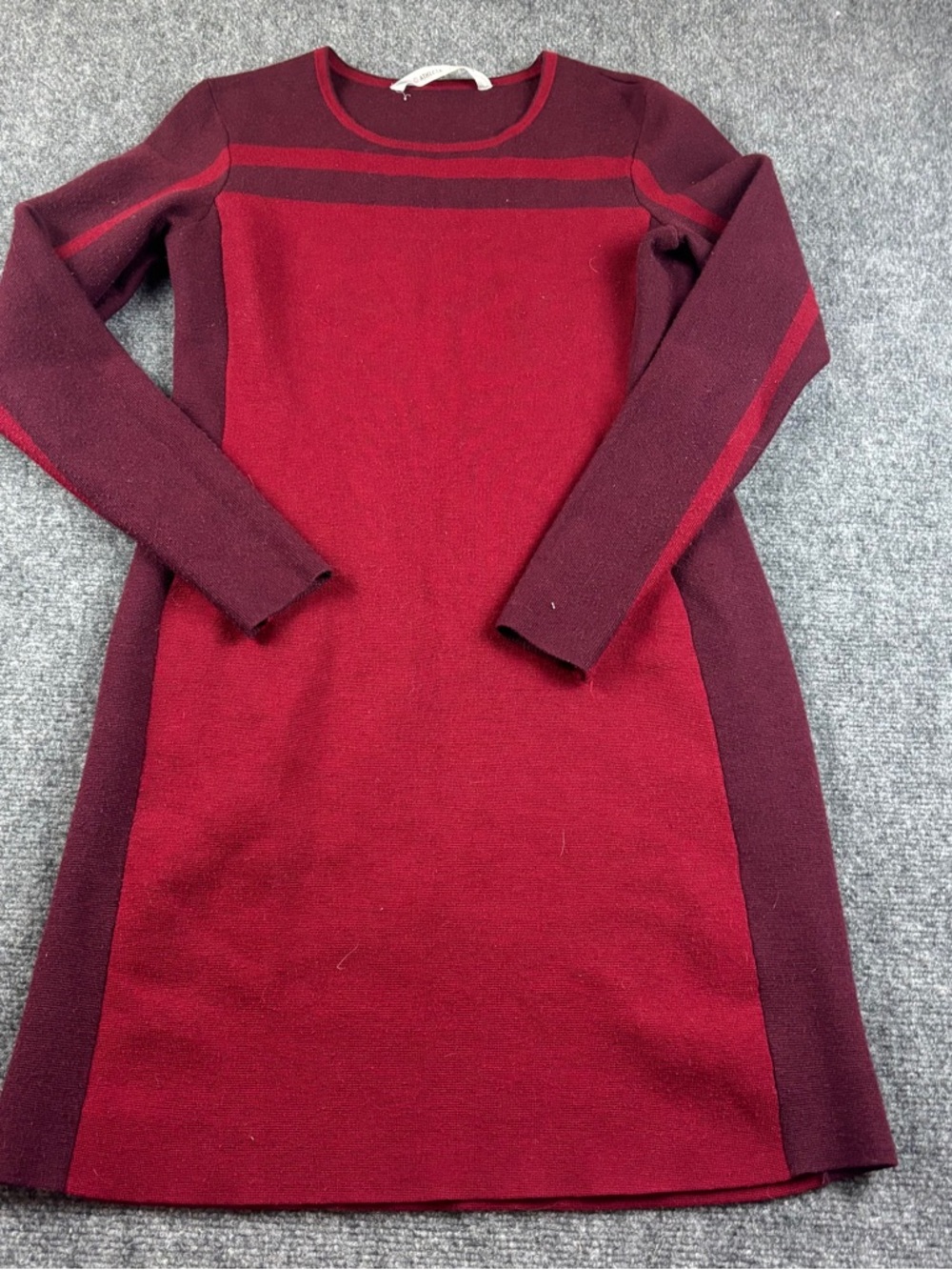 ATHLETA Women’s Boreal Sweater Dress color: Chianti Heather - Maroon Red Medium
